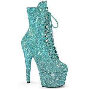 GLITTER HIGH-HEEL ANKLE BOOTS